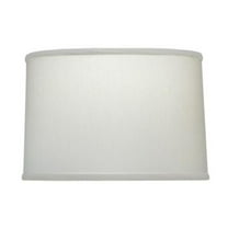 Stiffel ST188 18 x 19 x 12 in. Pearl Supreme Satin Hardback Drum Lamp Shade with Nickel Top Ring