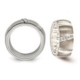 thumbnail image 3 of Mens 1/10 Carat (ctw) Diamond Ring Band in Brushed Titanium, 3 of 4