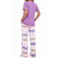 thumbnail image 3 of Fantaslook Womens Pajamas Sets Crewneck Short Sleeve Printed 2 Piece Outfits Set Tie Dye Casual Loungewear with Pockets, 3 of 8