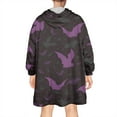 thumbnail image 2 of Wearable Oversized Blanket,Halloween Bat Camouflage Pattern Wearable Blanket Hoodie for Adults,Cozy Hooded Blankets with Super Pockets,Super Warm Fuzzy Pullover for Women & Men, 2 of 6