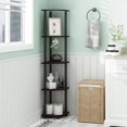 thumbnail image 2 of 5 Tier Corner Display Rack Multipurpose Shelving Unit, Dark Cherry/Black, 2 of 9