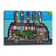 thumbnail image 1 of Cuadro decorativo - COMBI EN LA PLAYA, Juan de Lascurain 60x40 Canvas Lab Autos, Colorido, Ilustraciones, Paisajes, Playas y mares, Transporte, Carros, Vehículos, Playas,, 1 of 2
