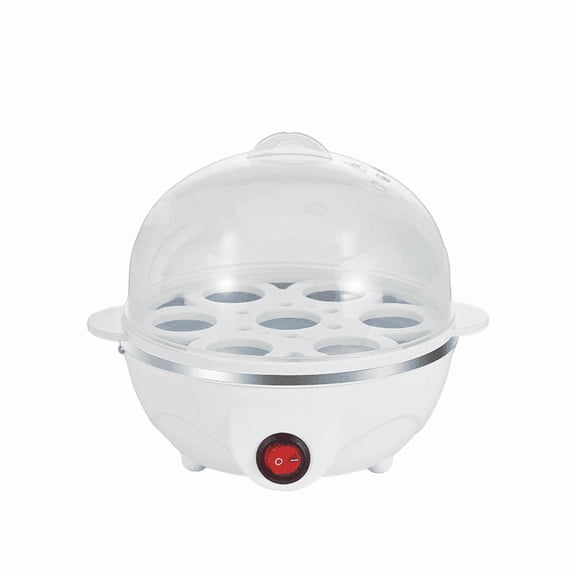 Asoricing Rapid Egg Cooker, Electric Model Household, Small Egg Steamer, Automatic Power-off Upon Dry-burning Prevention, White, Single layer