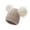Beige, variant on Winter Hats for Women Winter Hat Kids Winter Hat Toddler Knitted Pom Beanie Hat Cotton Lined Cap Baby Girls Boys Hat