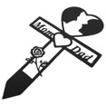 thumbnail image 3 of MOVTOTOP Iron Memorial Heart Shaped Stake for Cemetery Farm Use Black Color 7 Inch, 3 of 7