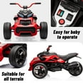 thumbnail image 2 of Yesfashion 12V 3 Wheeler Ride on ATV Electric Motorcycle, Battery Powered Electric Vehicle w/LED Lights, High & Low Speed, Horn, Music, USB, Treaded Tires, Ride on Car, 2 of 9