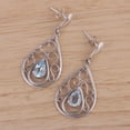 thumbnail image 3 of NOVICA Blue topaz dangle earrings, 'Inspired Elegance', 3 of 7