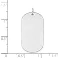 thumbnail image 2 of 14K White Gold Charm Pendant Plain .027 Gauge Engraveable Dog Tag Disc, 2 of 2