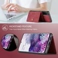 thumbnail image 2 of Case for Galaxy S20 Plus, Wallet Case w/Magnetic Credit Card Holder [Kickstand Feature][4 Card Slot] Detachable Cover fit Magnetic Car Mount, Case Compatible w/Samsung Galaxy S20 Plus- Red, 2 of 9