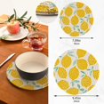 thumbnail image 3 of Coolnut Cartoon Lemon Cotton Pot Holder Set of 2, Pure Cotton Wear-Resistant and Non-Slip Stylish Round Pot Holder for Daily Kitchen, Dining Table, Office, Cafe, Restaurant, BBQ Home Decor Gifts, 3 of 6