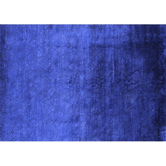 Ahgly Company Indoor Rectangle Oriental Blue Industrial Area Rugs, 2' x 3'