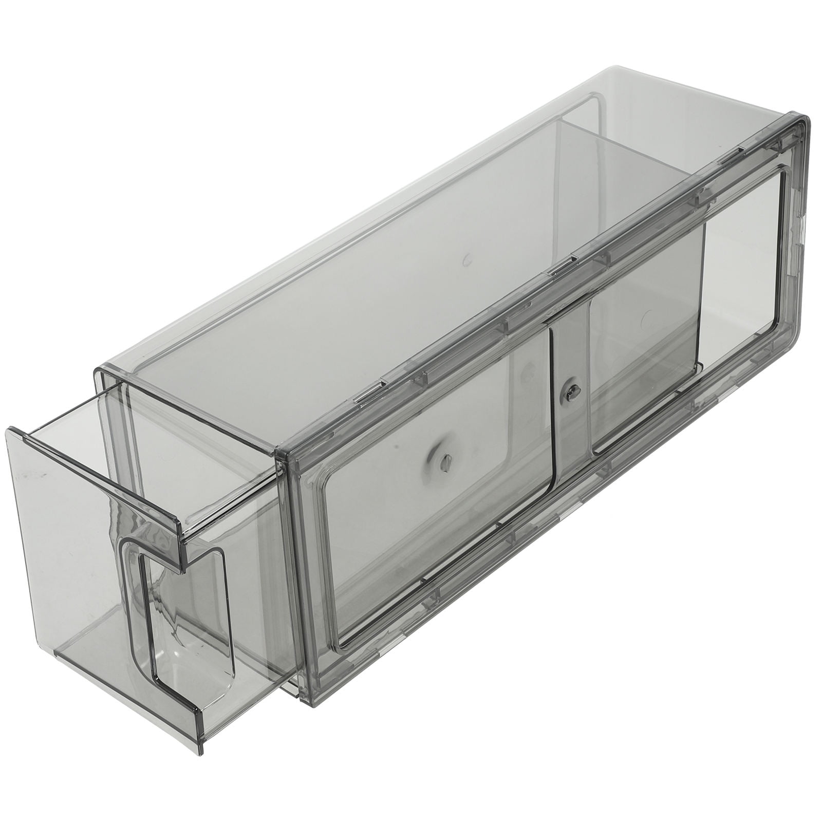HEMOTON  Kitchen Refrigerator Organizers and Storage Bins Drawers Grey