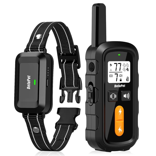 Collar de entrenamiento para perros – Collar de choque para perros con control remoto de 1600 pies, collar impermeable, 3 modos de entrenamiento y 4 canales, bloqueo de seguridad para todas las razas,