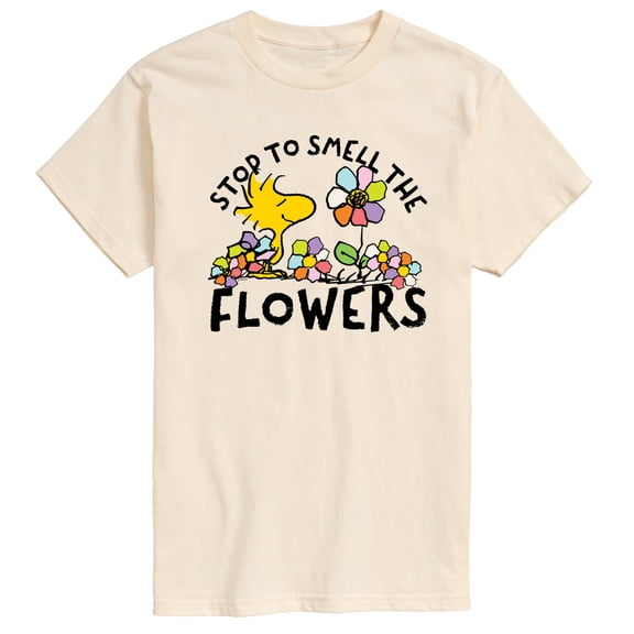 Peanuts - Stop and Smell the Flowers - Men's Short Sleeve Graphic T-Shirt
