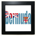 thumbnail image 1 of Bermuda Country Flag Name Black Square Frame Picture Wall Tabletop, 1 of 3