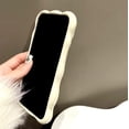 thumbnail image 3 of Cute Case for iPhone 14 Pro Max Curly Wave Frame Meteorite Pattern, Woman Trendy Creative Case for iPhone 14 Pro Max White Color, Shockproof Case for iPhone 14 Pro Max Bubble Shape, 3 of 15