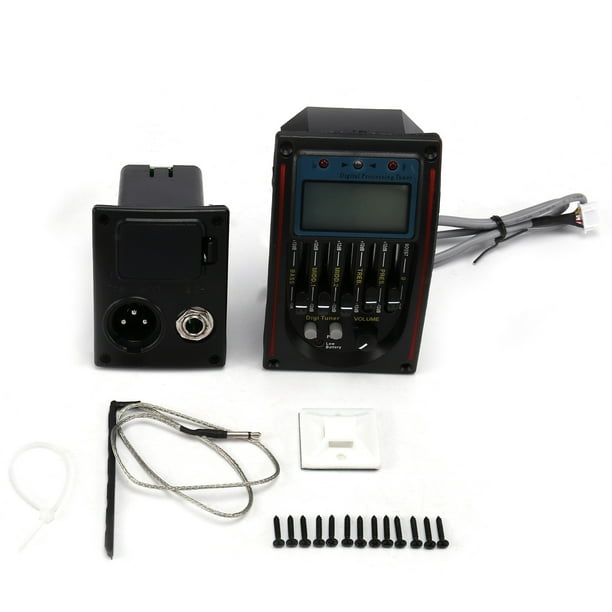 LC5 5 Bands Acoustic Guitar Pickup EQ Preamp LCD Tuner Piezo Pickup
