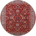 thumbnail image 1 of Ahgly Tapis Rond Intérieur Moderne Mi-Siècle Rouge Oriental, 5 Pieds Rond, 1 of 6