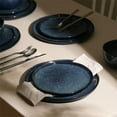 thumbnail image 6 of Open Box Stone Lain Stoneware 12pc Dinnerware Set, Service for 4, Deep Blue, 6 of 7