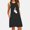 Black, variant on CALAFEBILA Female Skirt Dress Tight Fitting Print Crew Neck Sleeveless Bag Carving Waist Summer Clothes for Women Dresses Long Dress