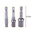 thumbnail image 5 of opvise 3 Pcs/Set Socket Adapter Drill Bit Hex Shank to Drive 1/4inch 3/8inch 1/2inch Socket Adapter Hand Drill Tool for Impact Driver, 5 of 7