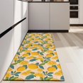 thumbnail image 4 of Yellow Lemon Fruit Flowers Pink Pattern Kitchen Rug Mat,Kitchen Runner Rugs Non Skid Washable,Decorative Kitchen Floor Mats for Kitchen,Sink,Laundry,17"X47", 4 of 5
