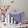 thumbnail image 3 of WANDF Large Hanging Toiletry Bag for Women Travel Cosmetic Makeup Organizer Water-Resistant Shower Bathroom Bag for Ladies(Light Purple), 3 of 7