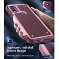 thumbnail image 3 of LeYi for Moto G Pure Case, Moto G Power 2022 Case with [2 Pack] Screen Protectors, Dual Layer Hard PC Textured Back & Soft Bumper Case for Motorola G Pure, Pink, 3 of 8