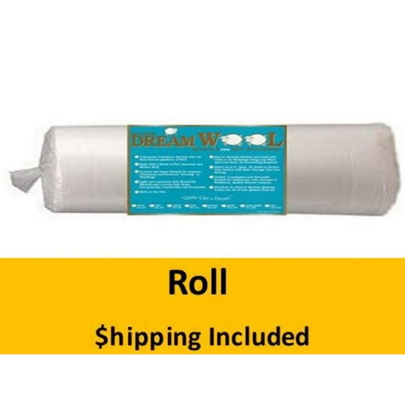WOOLKR Dream Wool Batting (Roll, King 120 in x 20 yds) shipping included*