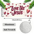 thumbnail image 2 of 1 Pcs 2D Flat License Plate Covers & Frames, Love like Jesus For Decorative Front, Waterproof For Decoration Aluminum License Plate Covers & Frames Cover For Men Women, 12" X 6", 2 of 7