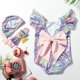 thumbnail image 1 of Verano sirena pescado escamas traje de baño niñas una pieza traje de baño Bikini niños natación 3 uds Bikini traje de baño trajes de baño 80 (12-18 M) Gao Jinjia LED, 1 of 2