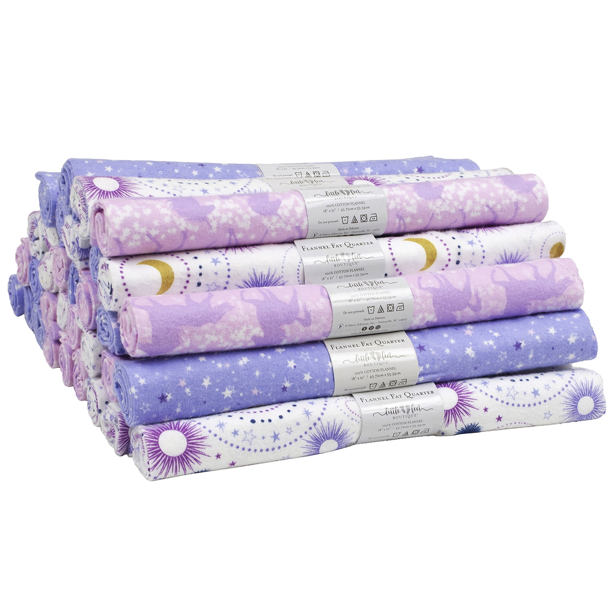 Little Feet Boutique Out of this World 18"x21" Cotton Flannel Precut Multi 33 Pieces