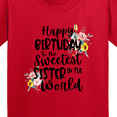 thumbnail image 4 of Inktastic Happy Birthday to the Sweetest Sister in the World Youth T-Shirt, 4 of 5