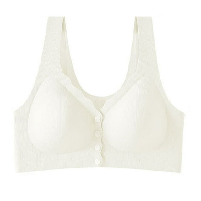 HongQid Front Closure Bra Women's Bra Seamless Stretch Wireless Lightly Lined Comfort Bra