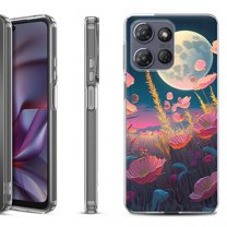 Shockproof Protective Phone Case for Motorola Moto G 5G 2025, by OneToughShield - Moon Poppies