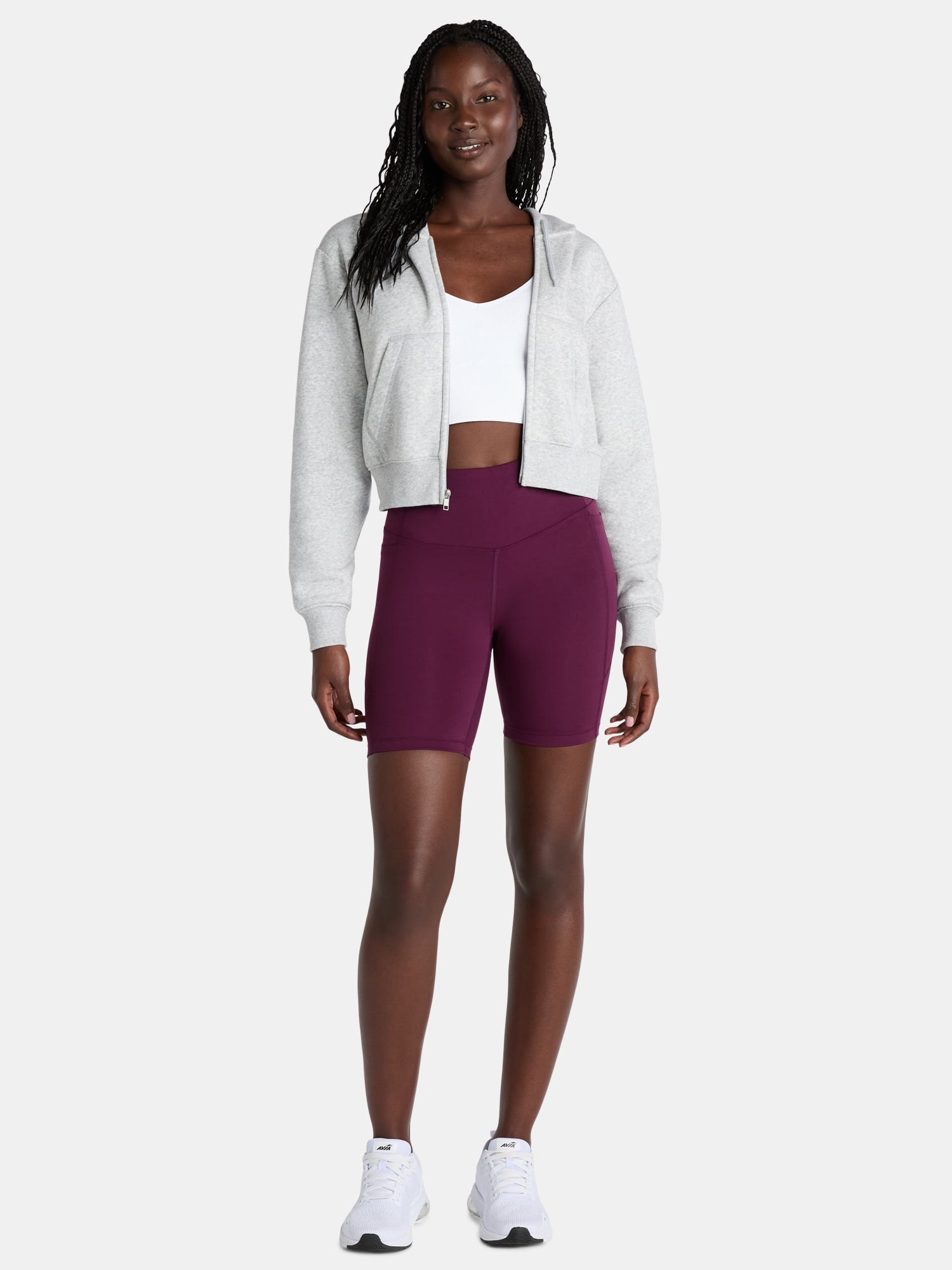 Athletic Works Women's and Women's Plus High Rise Bike Shorts, Size XS-4X