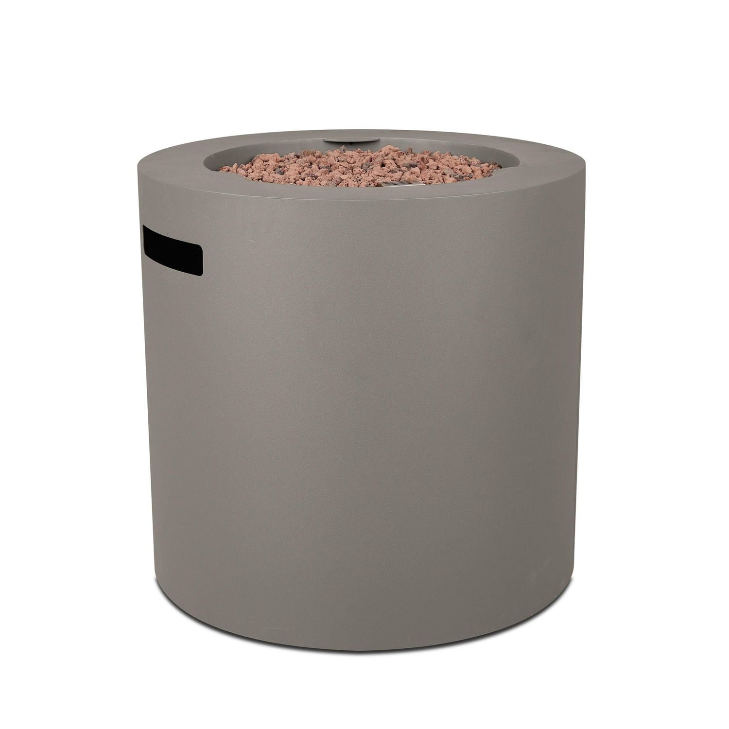 Aegean 24" Round Steel Propane Fire Pit Table with Hidden Tank