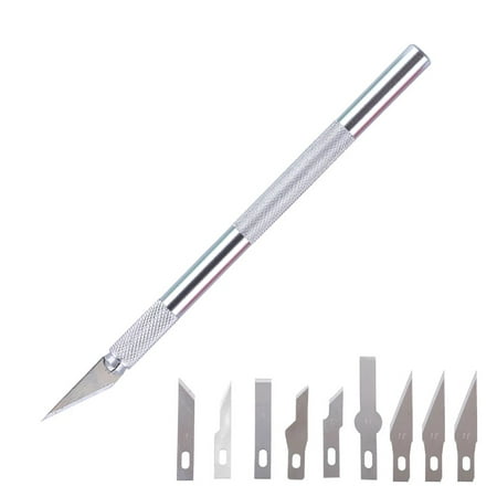 

BAMILL 10Pcs/Set DIY Crafts Scalpel Stainless Steel Blades For Cutting Carving Blade