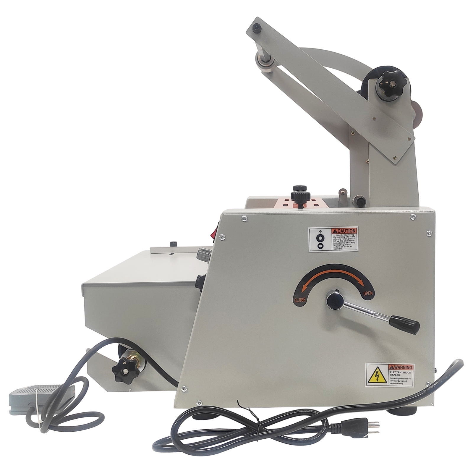 Steel Roller Thermal Laminator Hot Cold Roll Laminator 110V With Toothing Cutter