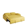 thumbnail image 3 of Newest Dual-Purpose Velvet Sofa Bed, Elegant Yellow Sofa Transforms into a Retractable Bed for Your Living Room,Yellow, 3 of 7