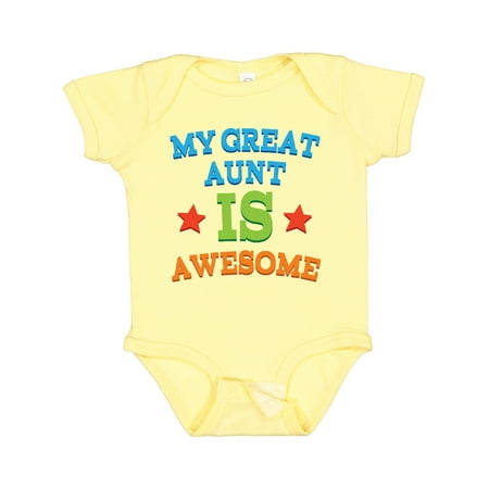 

Inktastic My Great Aunt is Awesome Gift Baby Boy or Baby Girl Bodysuit