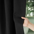 thumbnail image 5 of Inosoo Black Waffle Textured Fabric Shower Curtain, 72"x72" Heavy Duty Cloth Curtains for Bathroom, Luxury Weighted Polyester Bath Curtain for Hotel, 5 of 14