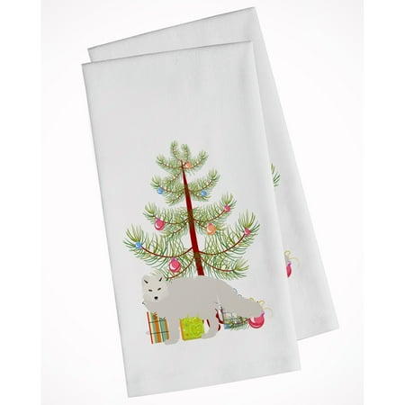 

Carolines Treasures BB9244WTKT White Arctic Fox Christmas White Kitchen Towel Set of 2 19 X 25 multicolor