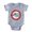 Heather Grey, variant on CafePress - FIN Hippo Christmas Rev.Png - Cute Infant Baby Football Bodysuit