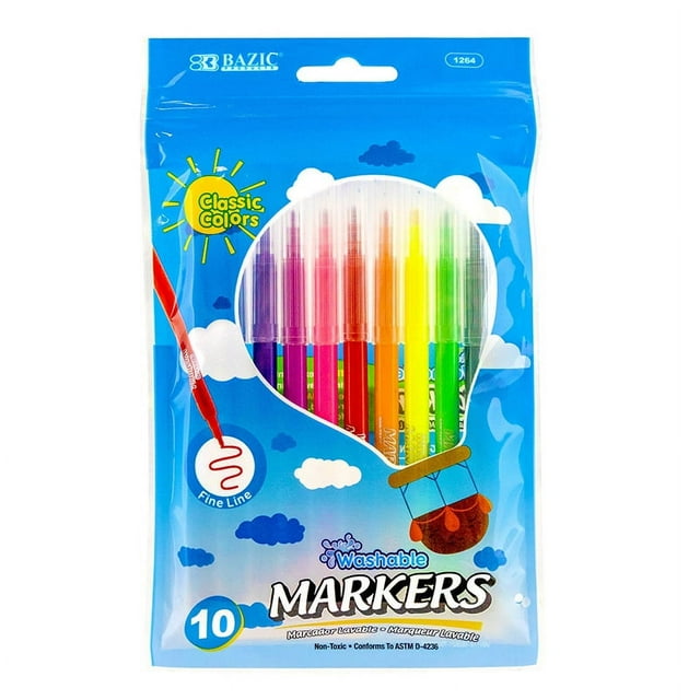 BAZIC PRODUCTS (24 PK) 10 COLORS FINE LINE