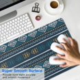 thumbnail image 4 of Long Mouse Pads for Desk,Blue Geometric Striped Pattern Desk Mats on Top Of Desks, Desk Mouse Pad Extra Large with 3mm Non-Slip Base and Stitched Edge for Gaming,Office,Work,Home 31.5"x11.8", 4 of 6
