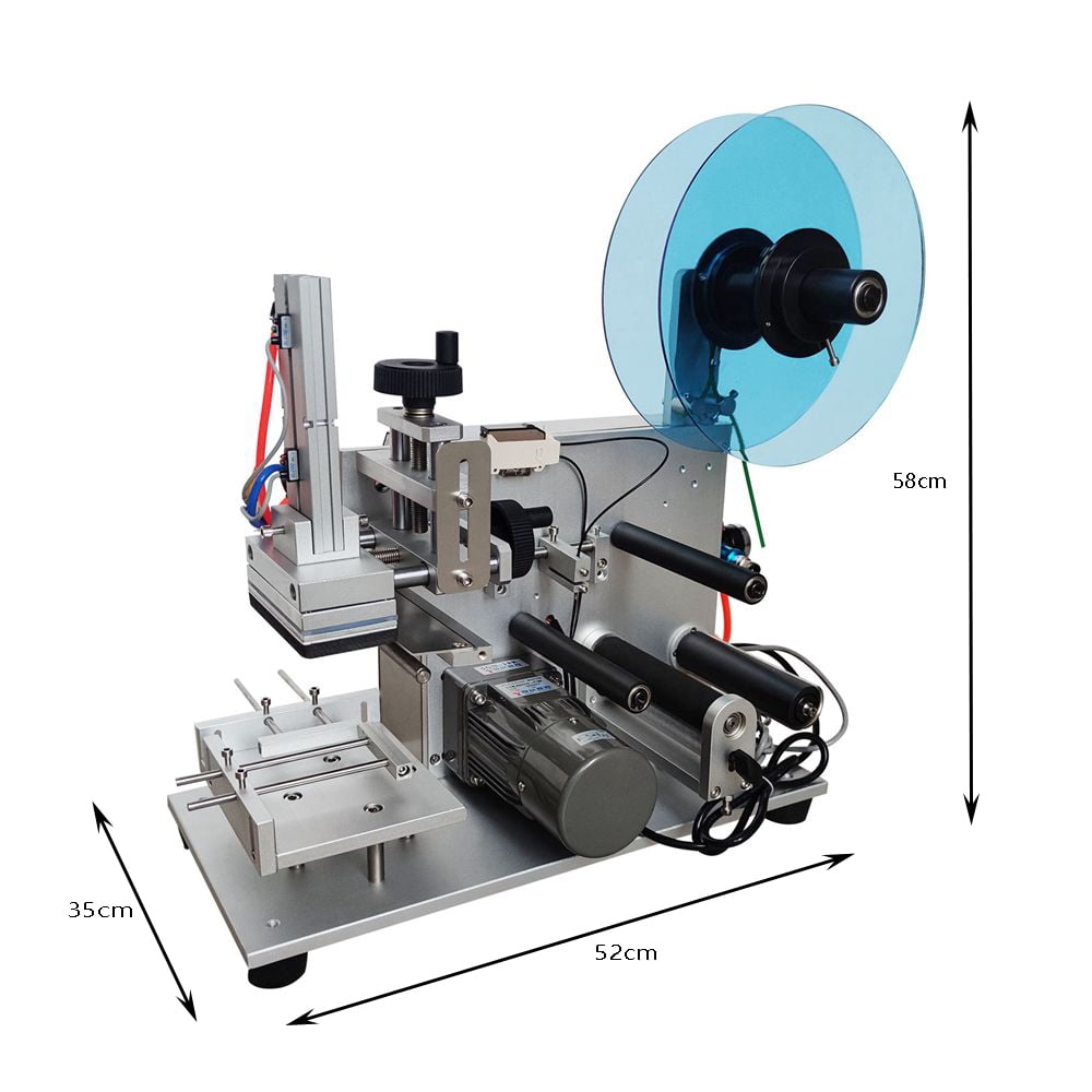Semi-auto Flat Surface Labeler Bottle Labeling Machine 25-120mm Width 25-60mm Lenth 40-60 pcs/min 110V LT-60