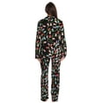 thumbnail image 3 of Just Love Womens Pajama Set  Comfortable, Chic Sleepwear (Black - Xmas Lights Fleece, 2X), 3 of 3