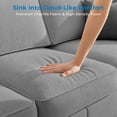 thumbnail image 5 of Mjkone 3 Piece Living Room Furniture Sets, Chenille Couch and Loveseat Set, Modern Sectional Sofa Sets for Living Room,Light Grey, 5 of 9