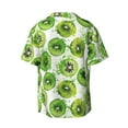 thumbnail image 2 of Wukai Green Kiwi Men's Casual Short-Sleeve Button Down Shirt - Lightweight Summer Dress Shirt for Daily Wear-4X-Large, 2 of 7